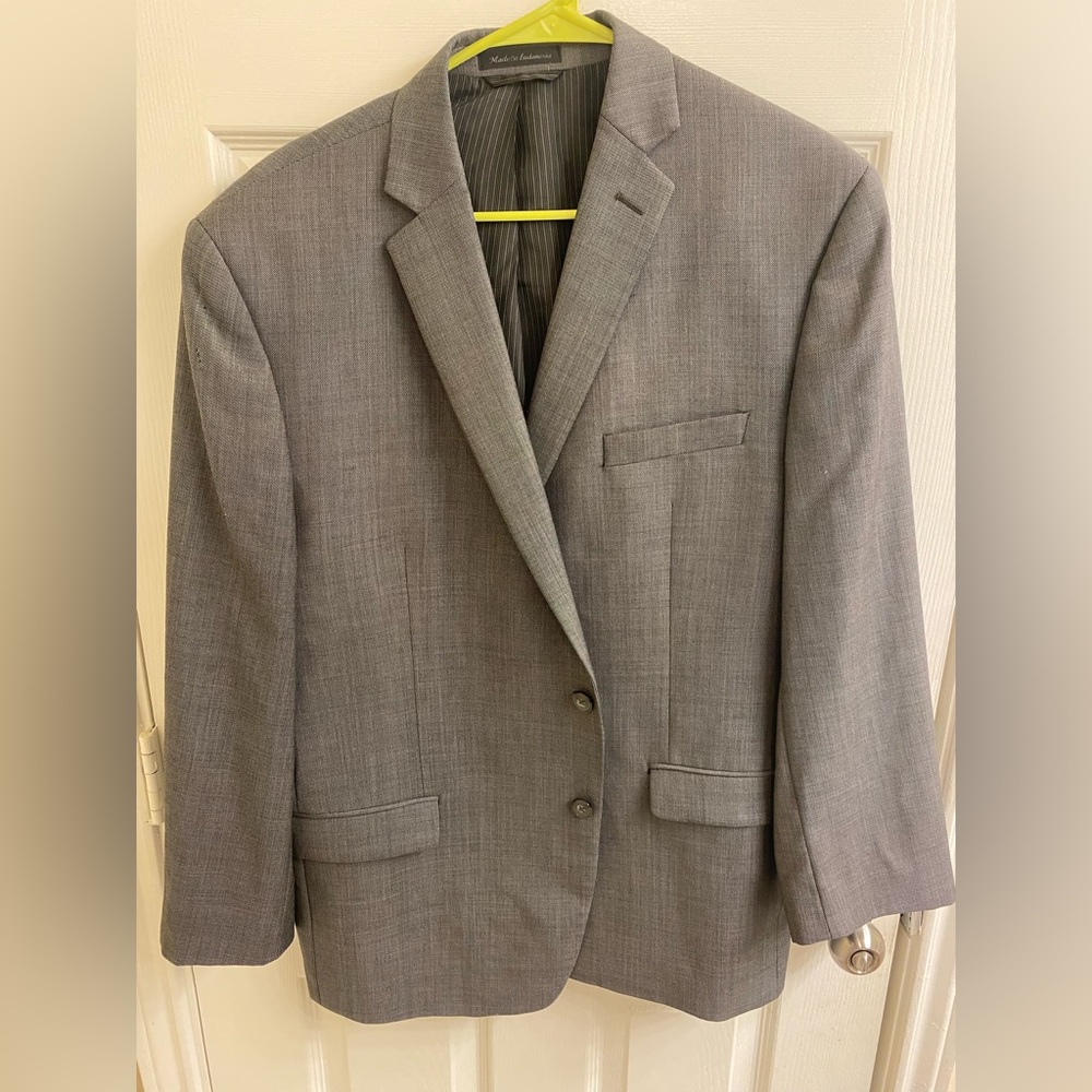 calvin klein suit jacket slim fit 44r mens grey